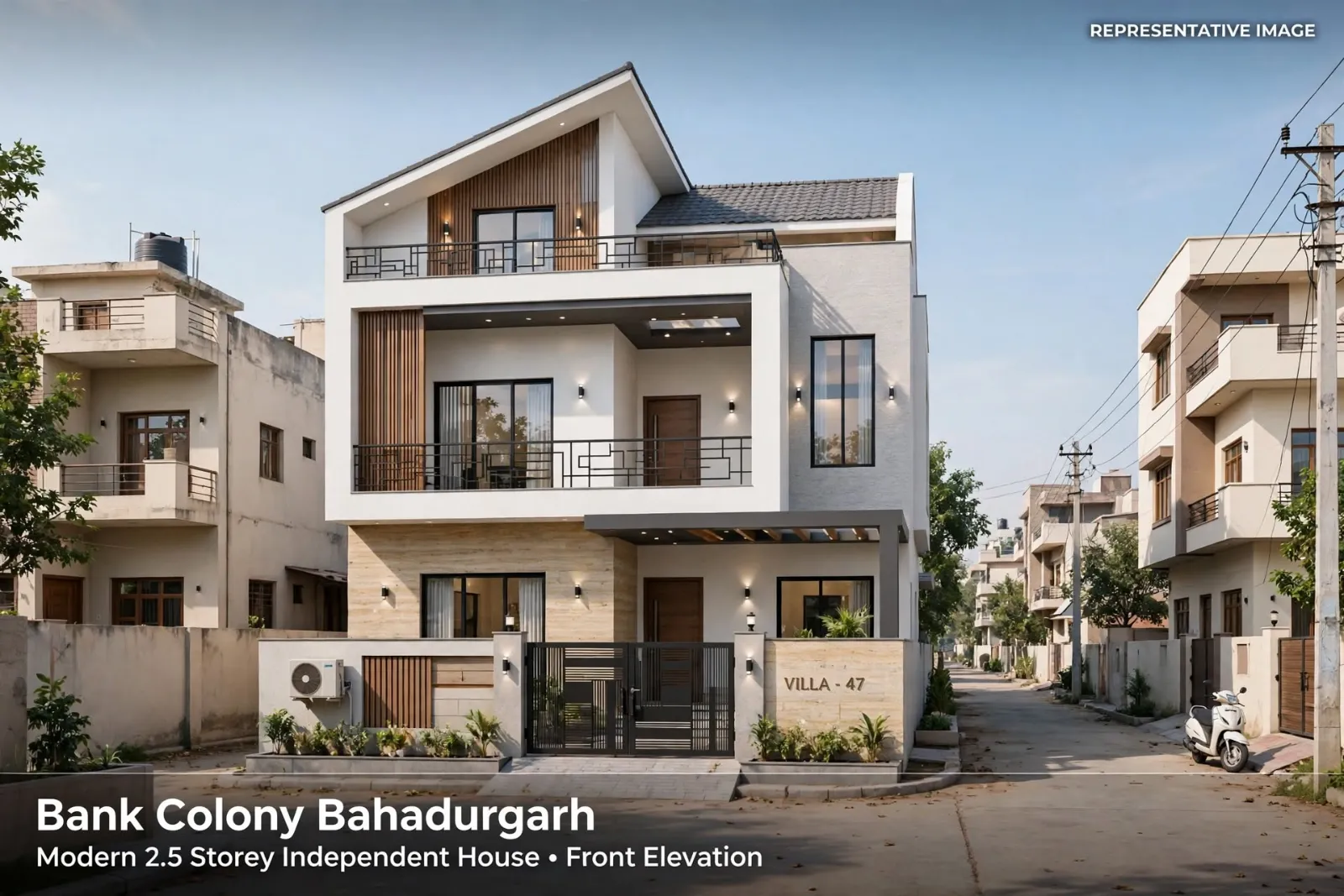 Bank Colony Bahadurgarh - 2.5 Storey Independent House - 20 FT Gali - Ready to Move